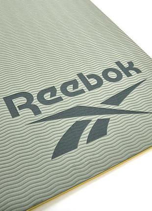 Коврик для йоги двусторонний reebok double sided yoga mat зеленый уни 176 х 61 х 0,6 см rayg-11042gr
