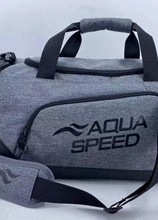 Сумка aqua speed duffel bag m 60146 35l сірий, чорний уні 48x25x29см 141-37