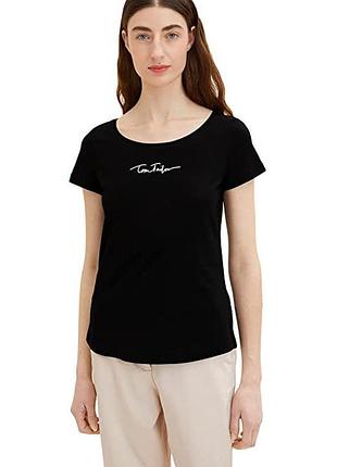 Футболка 1036192-14482 tom tailor xs черный 1036192-14482