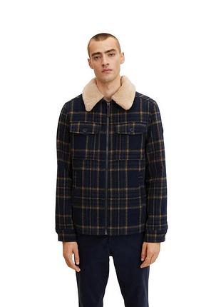 Куртка check shirt jacket 1033512-30545 tom tailor m темно-синій 1033512-30545