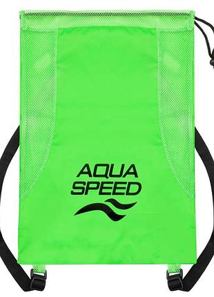 Сумка сетчатая aqua speed mesh back pack 61165 салатовый, черный уни 51x36 см 630-11