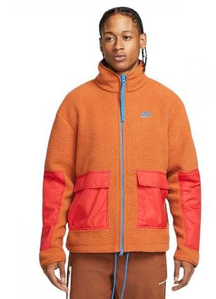 Кофта nike mens fleece full-zip jacket orange dd5021-246