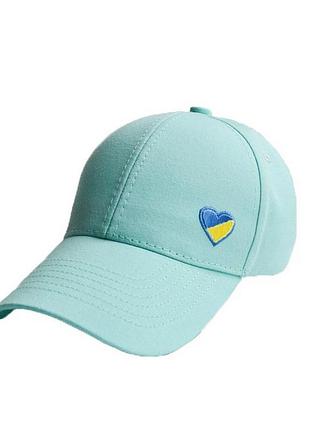 Бейсболка kentandamp;aver серце україна вишивка ментол 03081-8 03081-8