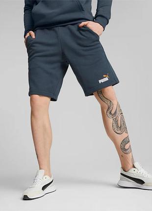 Шорты спортивные ess+ 2 col shorts 58676615 puma xs темно-синий 58676615