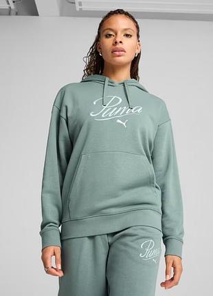 Толстовка script comfort hoodie 68498330 puma l зелений 68498330