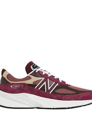 Кроссовки new balance x teddy santis 990v6 made in usa 'burgundy tan' u990bt6