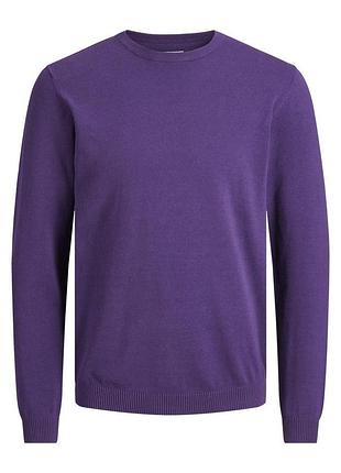 Пуловер jjebasic knit crew neck noos 12137190-acai jackandamp;jones l фіолетовий 12137190-acai