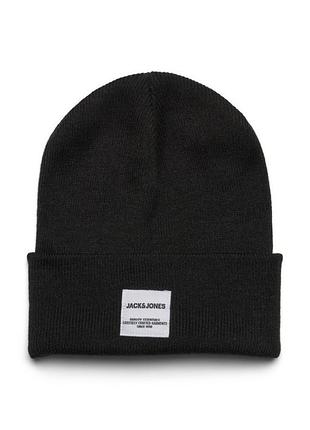 Шапка jaclong knit beanie noos 12150627-black jack andamp;amp; jones one size черный 12150627-black