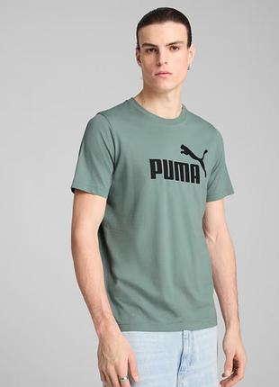 Футболка ess no. 1 logo tee 68253330 puma l зеленый 68253330 s