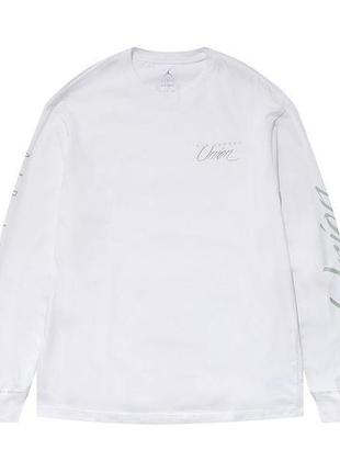 Кофта jordan x union mj l/s tee white/grey haze dv7341-100