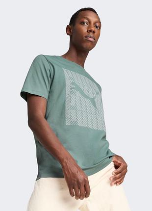 Футболка graphics puma wording tee 68482530 puma l зеленый 68482530