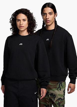 Свитшот унисекс nike sb essential logo crew sweatshirt black fv7353-010
