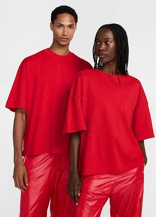 Футболка унісекс nike x jacquemus short-sleeve t-shirt red hf7111-611