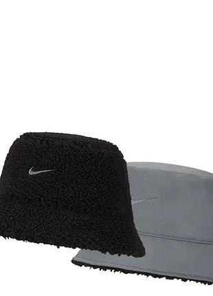 Панама nike reversible fleece bucket hat dv3165-010