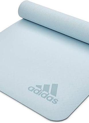 Килимок для йоги adidas premium yoga mat світло-блакитний уні 176 х 61 х 0,5 см adyg-10300bl