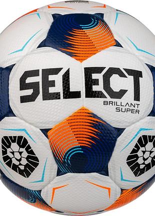 М'яч футбольний select brillant super ukraine fifa білий, синій 5 (361577-119) 361577-119