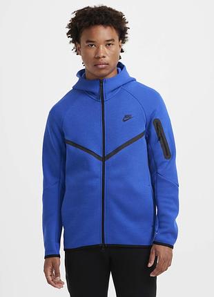 Толстовка чоловіча nike tech fleece blue hv0949-480