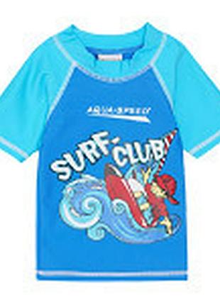 Дитяча футболка для плавання аква оригінал aqua speed surf-club t-shirt 383-02
