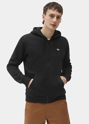 Худи dickies oakport zip hoodie dk0a4xd3blk1