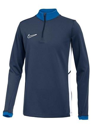 Джемпер nike academy 25/27 dri-fit drill top royal fz9773-410, цвет темно-синий, размер (европа) - m fz9773-410 164 см