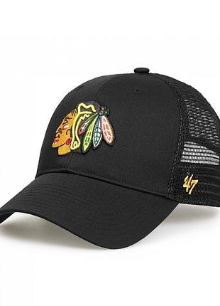 Бейсболка (тракер) chicago blackhawks branson mes brans04ctp-bk 47 brand uni черный brans04ctp-bk