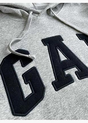 Худі gap logo hoodie light heather grey 510981021