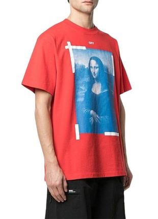 Футболка off-white mona lisa oversized t-shirt red omaa038r21jer0012501