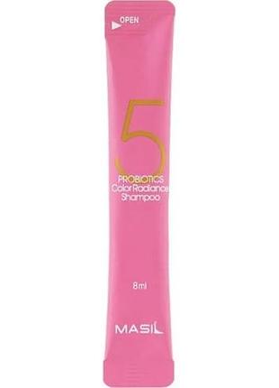Masil probiotics color radiance shampoo 8 мл – пробник у саше для фарбованого волосся 8ml