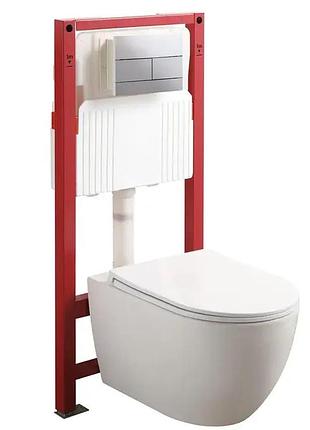 Комплект установлювальний з унітазом winmix premium ellipse-set-2102, tornado 3.0 панель змиву, хром