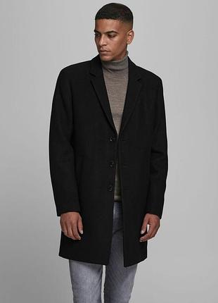 Пальто jjemoulder wool coat sn 12171374-black jackandamp;jones l черный 12171374-black