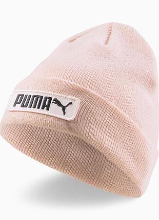 Шапка зимняя puma classic cuff beanie rose quartz 023434-07