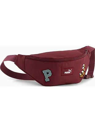 Сумка на пояс puma phase patch waist bag 2,2l бордовый 31 х 9,5 х 12 см (091731-20) 091731-20