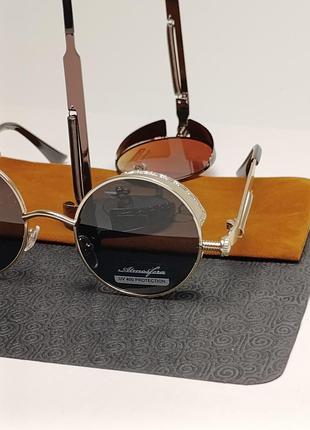 👓🕶️ круглые солнцезащитные очки в дизайнерской металлической оправе с пружинами 👓🕶️