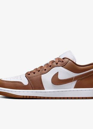 Кроссовки w air jordan 1 low brown/white dc0774-202