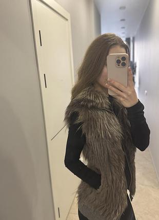 Желетка жіноча з натурального хутра песець