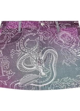 Юбка ripndip trace denim skirt rndsum25wo5 m