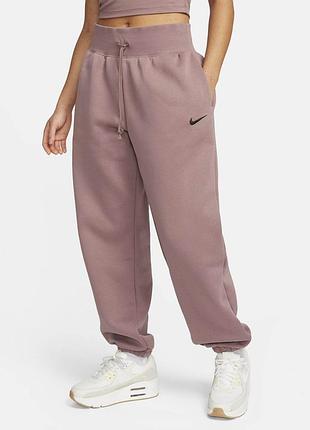 Брюки женские nike sportswear phoenix fleece bordo dq5887-208