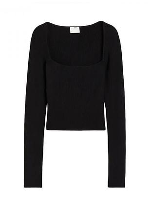 Топ handamp;m square-neck crop top black 1189031002 s 1189031002