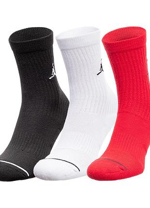 Чоловічі / жіночі шкарпетки найк джордан оригінал nike jordan u j ed cush pol cre 3pr 144 dx9632-902