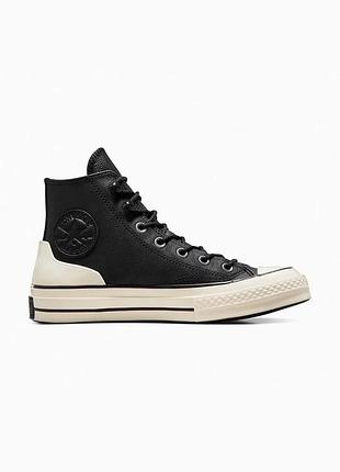 Кроссовки converse chuck 70 hi leather black/white a05695c