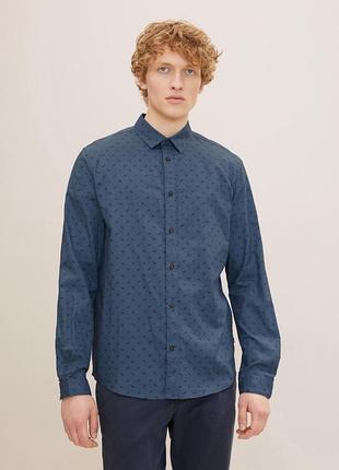 Сорочка paisley printed shirt 1032352-30620 tom tailor m синій 1032352-30620 s
