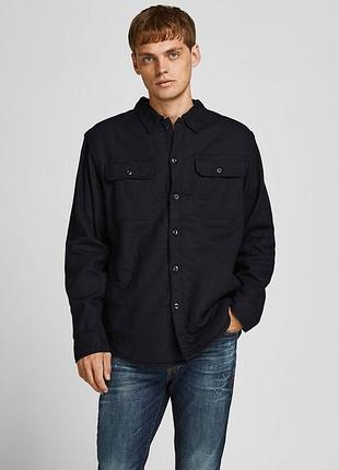 Сорочка jorwilliam teddy overshirt ls 12197075-black-fit:/overshirt jackandamp;jones 12197075-black-fit:/overs xxl