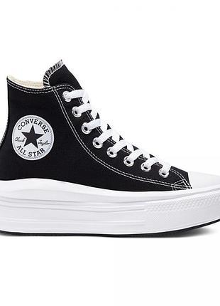 Кеди жіночі converse chuck taylor all star move black 568497c 568497c