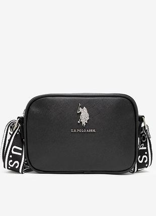 Сумка кросбоді u.s. polo assn classic zip crossbody bag black 129-aad