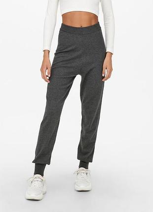 Брюки onlyounger pants knt 15238341-dark grey melange only l темно-серый 15238341-dark grey melang xs