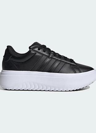 Кроссовки grand court platform ie1093 adidas 3,5 (36) черный ie1093