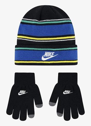 Шапка nike multi stripe beanie set 8a3047-023