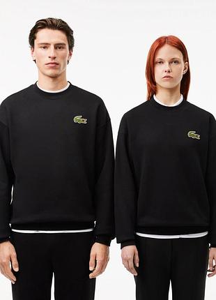 Світшот унісекс lacoste loose fit badge black sh2741.031