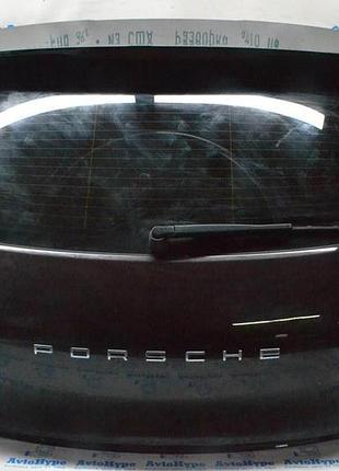 Дверь багажника голая со стеклом porsche macan 15-18 алюминий, с кнопкой (02) коричневый цвет