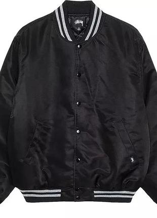 Куртка stussy sequins satin jacket 'black' 115718-black